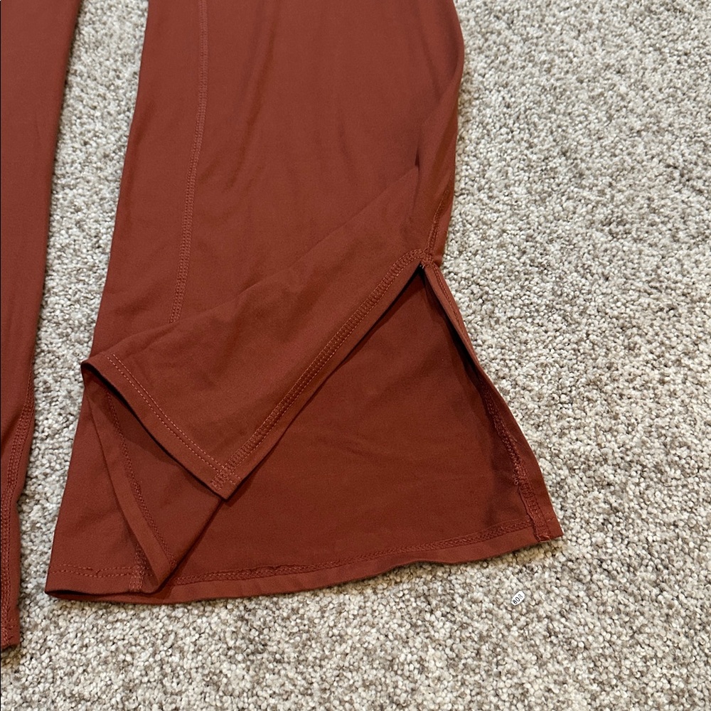 Rust Flared Yoga Pants - Picture 3 of 6